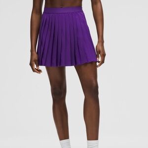 Lululemon High Rise Pleated Tennis Skirt *Long, College Purple, Size 12